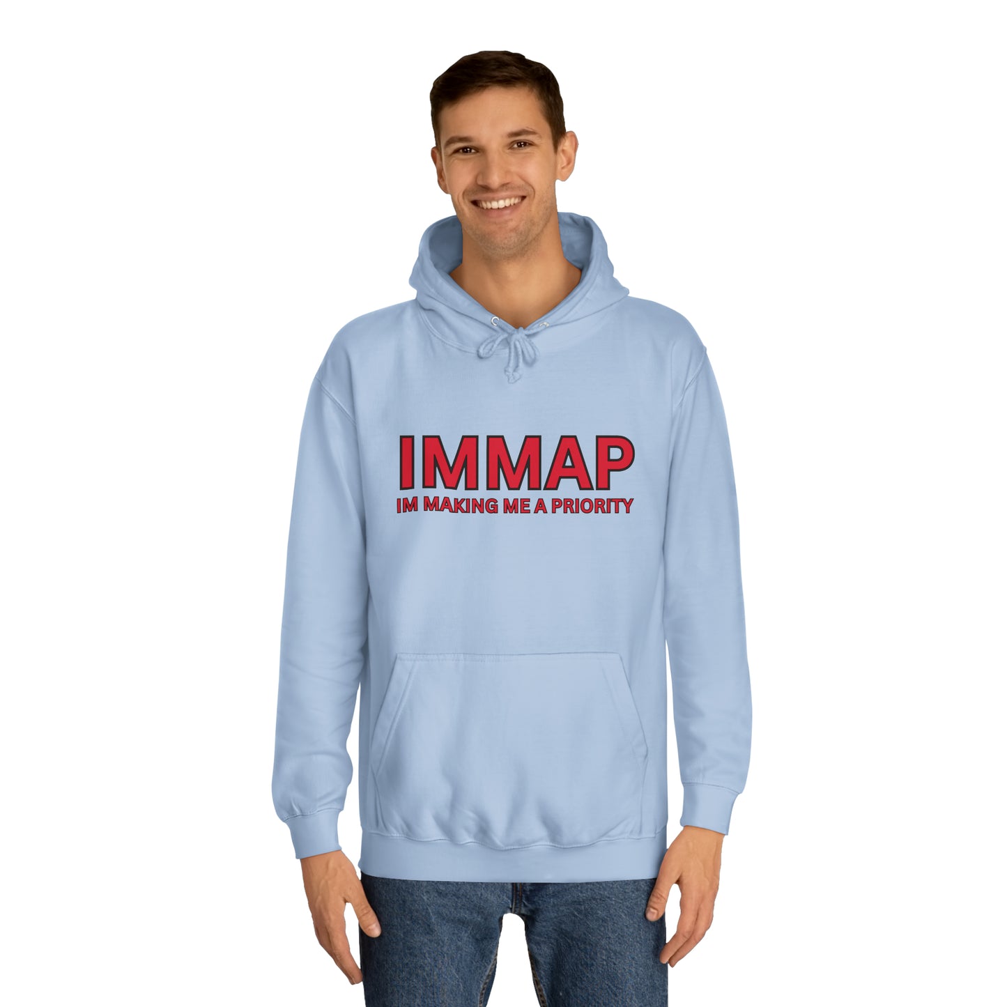 Im Making Me A Priority "IMMAP" Unisex Pullover Hoodie Red