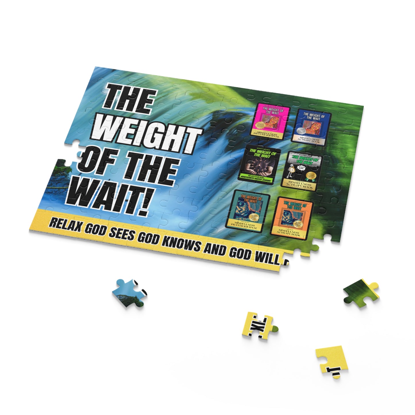 "The Weight of The Wait" Waterfall Inspired Jigsaw Puzzle (120, 252, 500-Pieces)