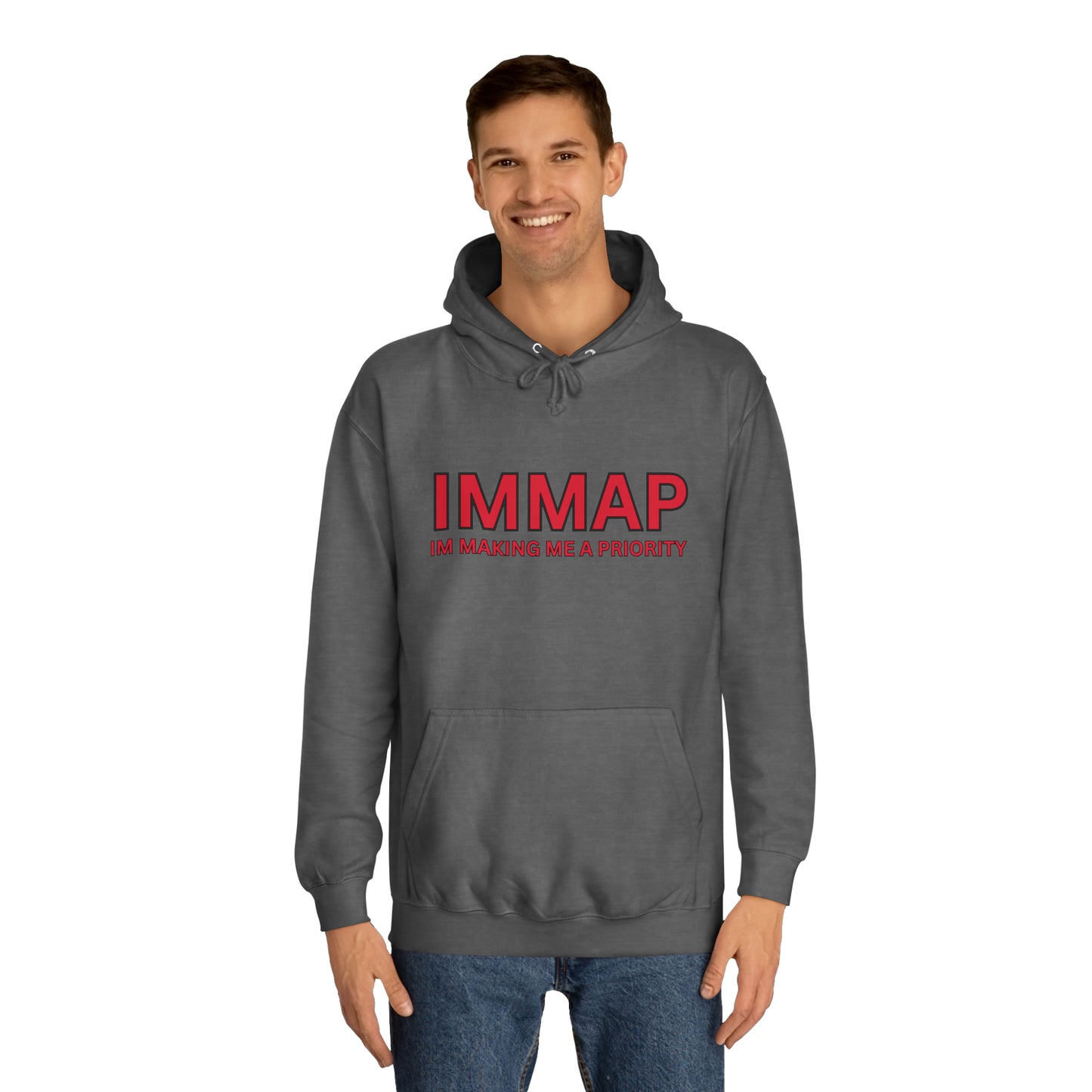 Im Making Me A Priority "IMMAP" Unisex Pullover Hoodie Red