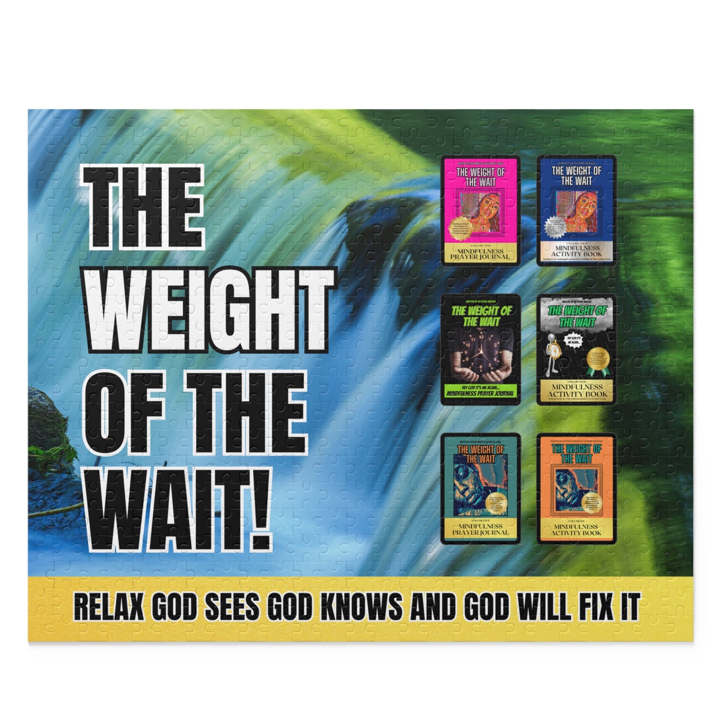 "The Weight of The Wait" Waterfall Inspired Jigsaw Puzzle (120, 252, 500-Pieces)