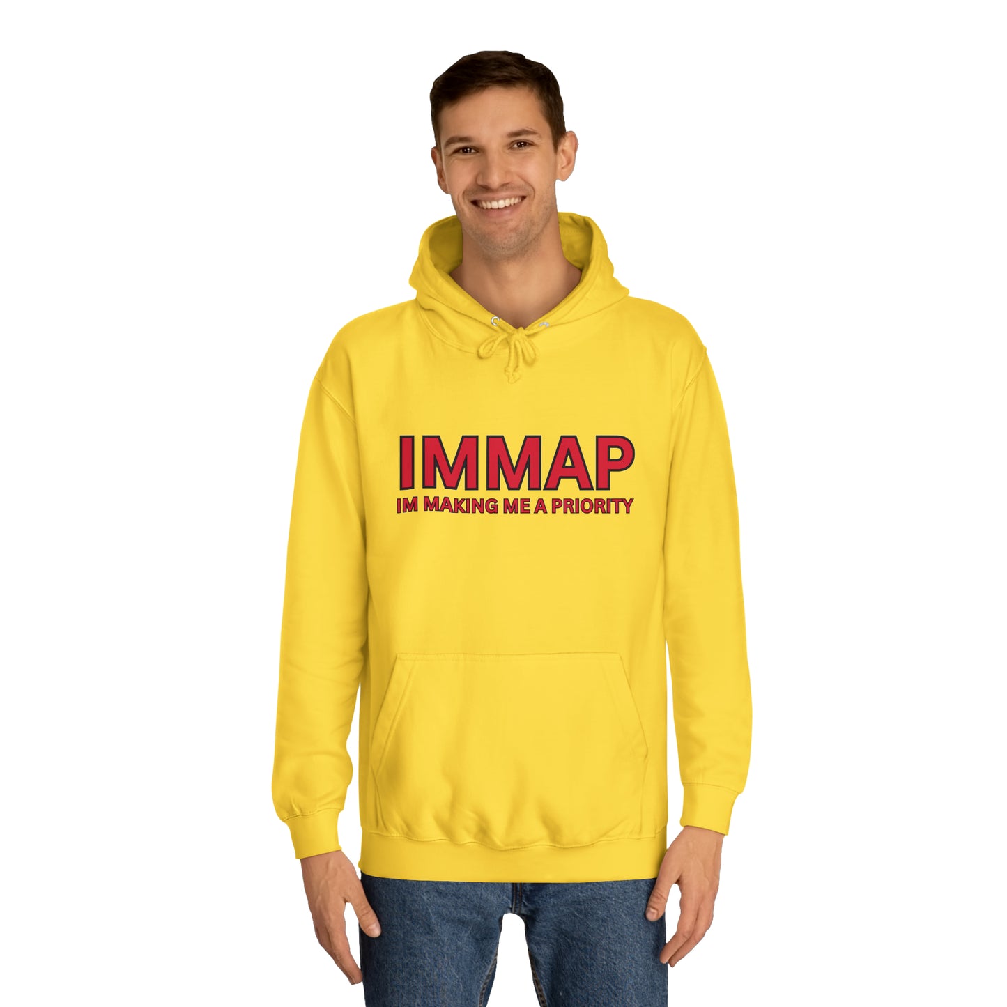 Im Making Me A Priority "IMMAP" Unisex Pullover Hoodie Red