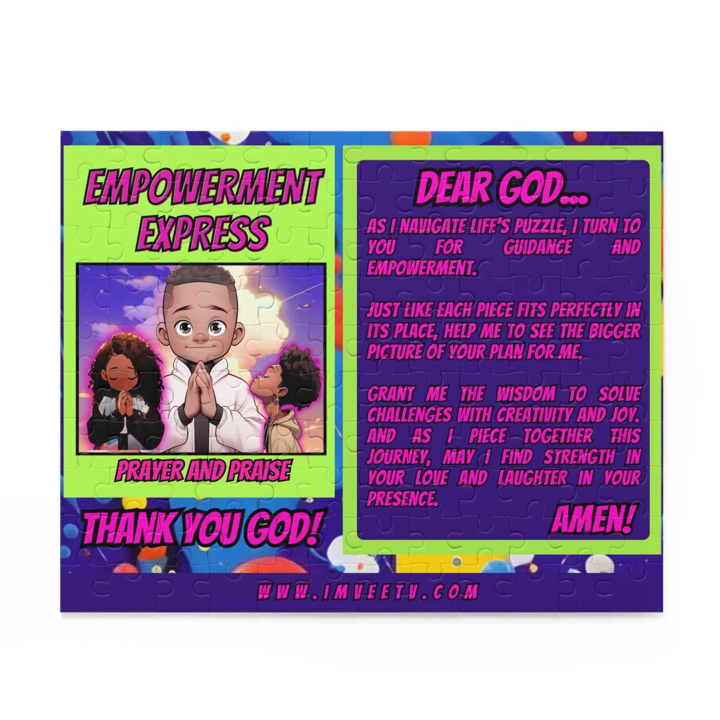 Empowerment Express Dear God Jigsaw Puzzle (120, 252, 500-Piece) For Ages 9 and Up