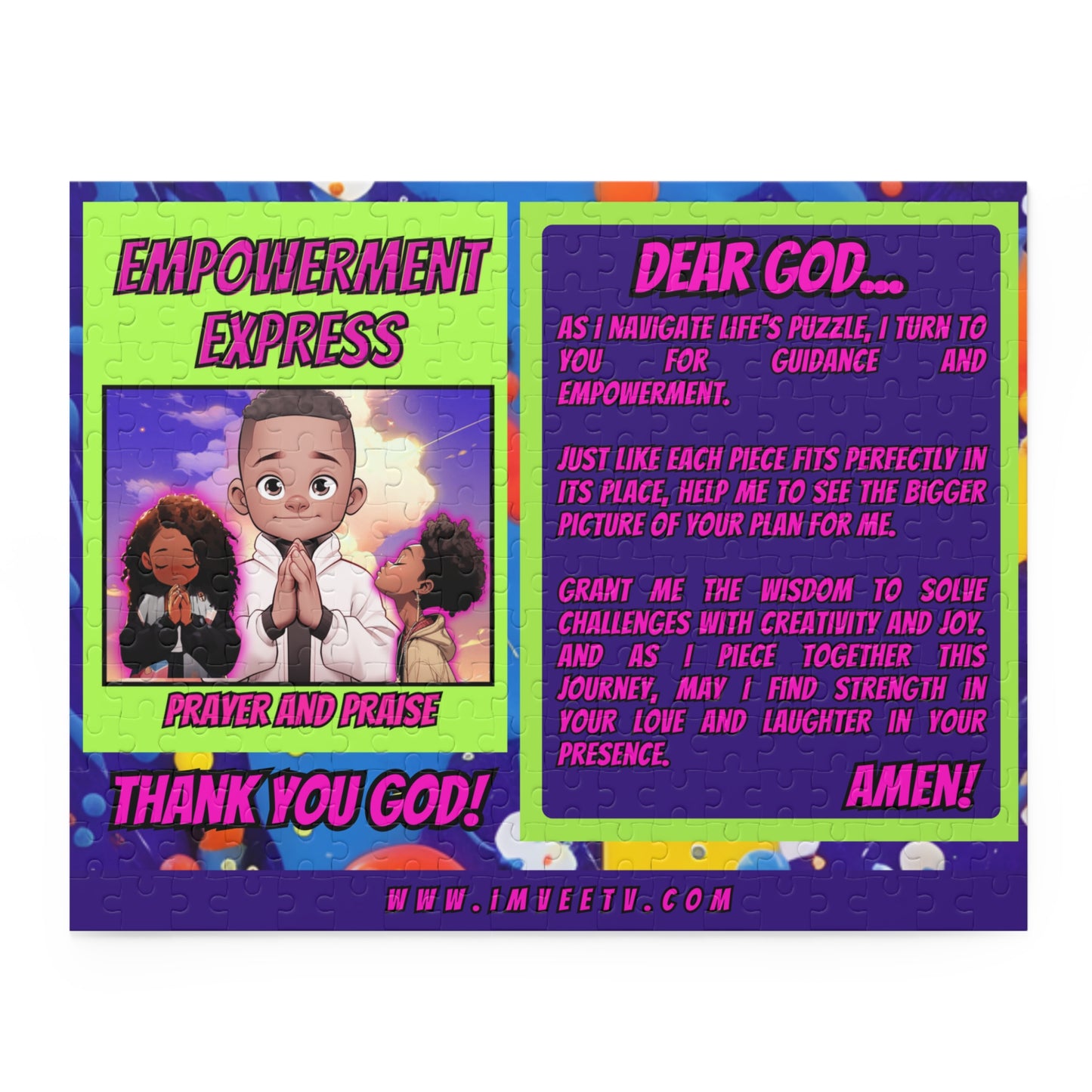 Empowerment Express Dear God Jigsaw Puzzle (120, 252, 500-Piece) For Ages 9 and Up