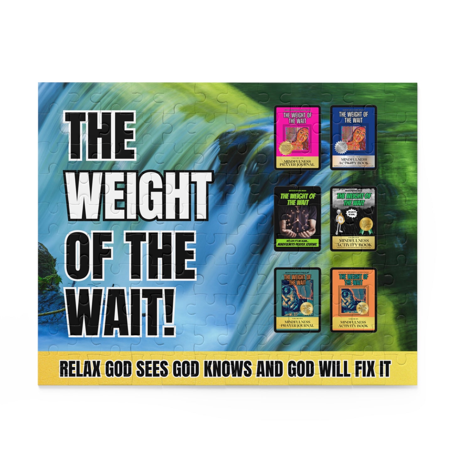 "The Weight of The Wait" Waterfall Inspired Jigsaw Puzzle (120, 252, 500-Pieces)