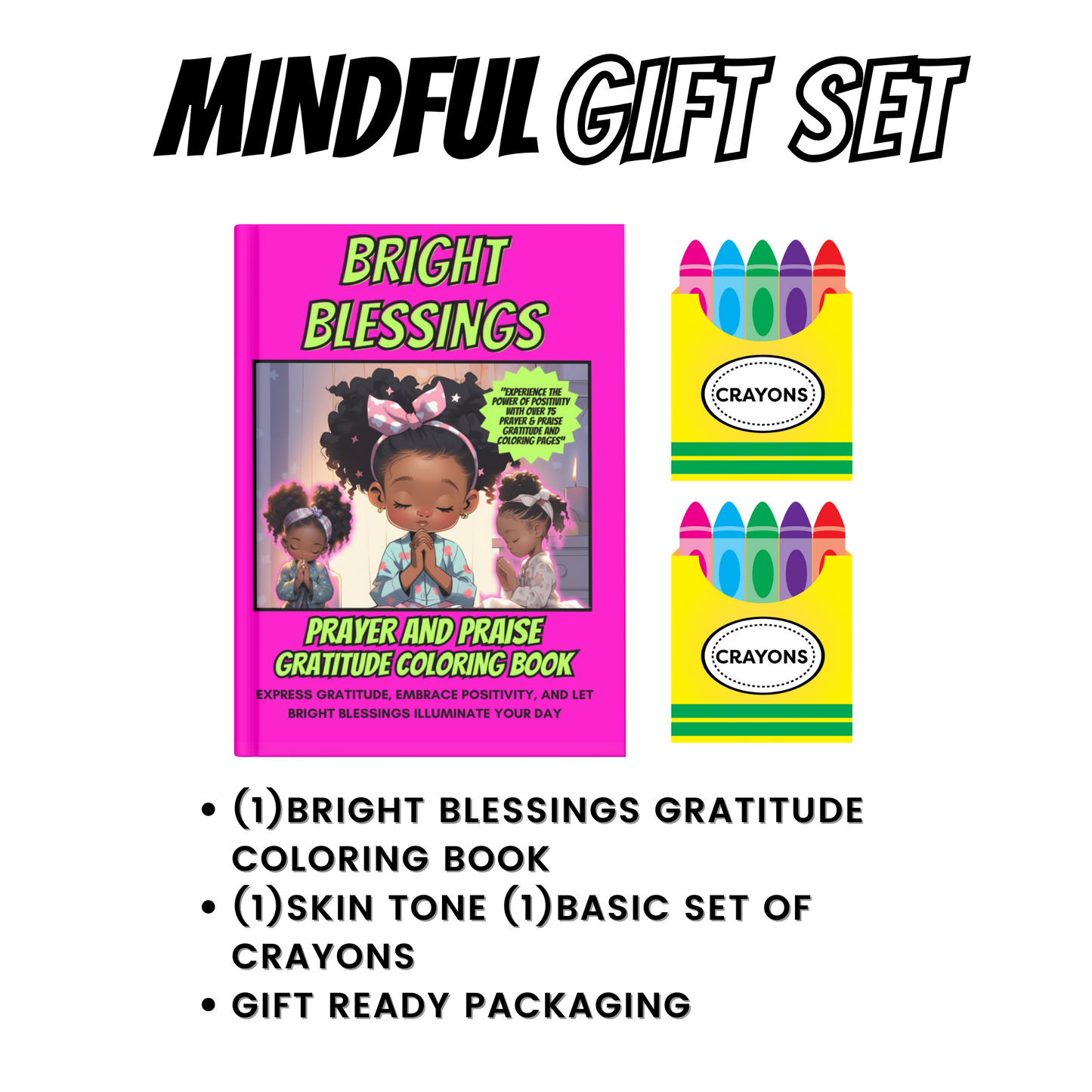 Bright Blessings Prayer and Praise Gratitude Coloring Book For All Ages | Paperback 8.5'x11'