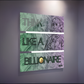 "THINK LIKE A BILLIONAIRE" Exclusive Acrylic 3 Piece Wall Art Set | One-Of-A-Kind