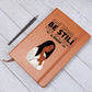 "Be Still And Know" Bible Verse Vegan Leather Motivational Blank Notebook