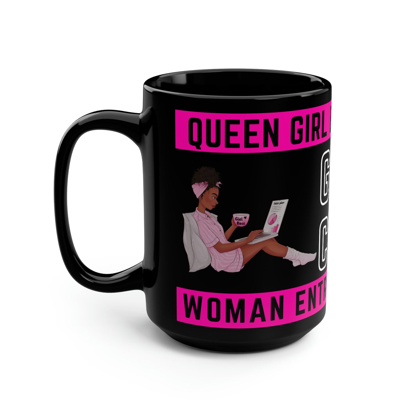 Black Girl Magic Large 15oz Ceramic Coffee Mug | Women Empowerment Gifts